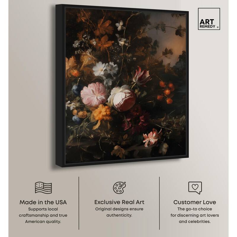 Shadowed Petal Secrets I Canvas by Art Remedy