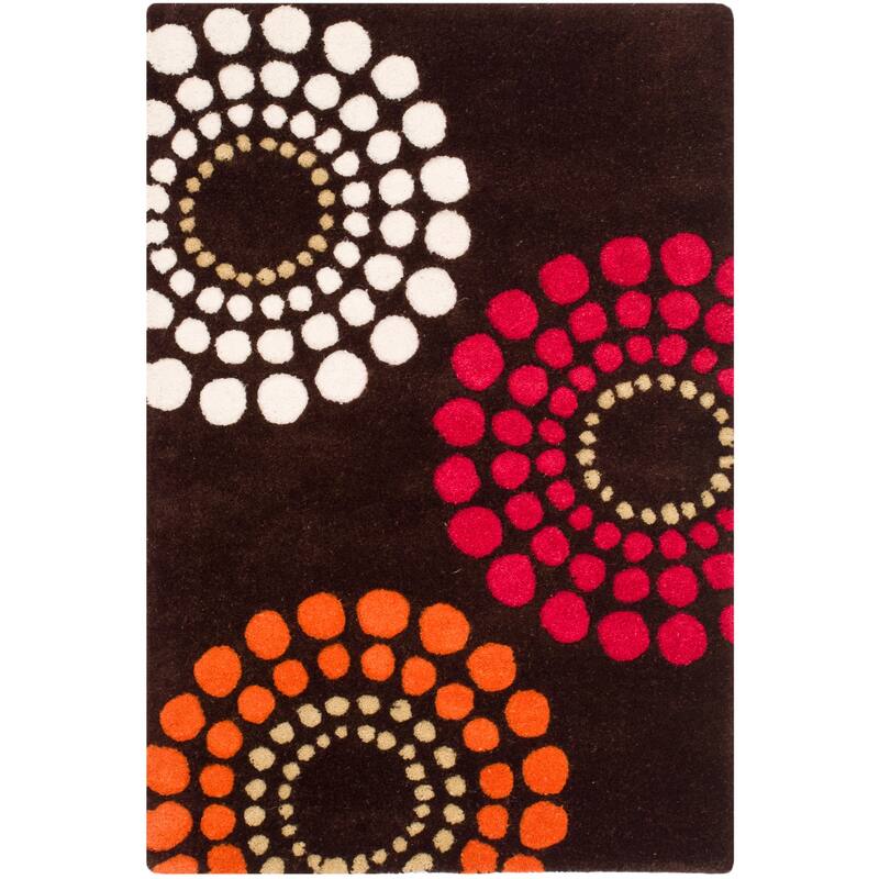 SAFAVIEH Handmade Soho Caroline Floral N.Z. Wool Rug - 2' x 3' - Brown/Multi