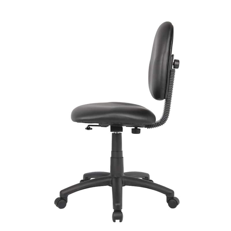 Boss Diamond Task Chair In Black Antimicrobial Vinyl - Antimicrobial Black