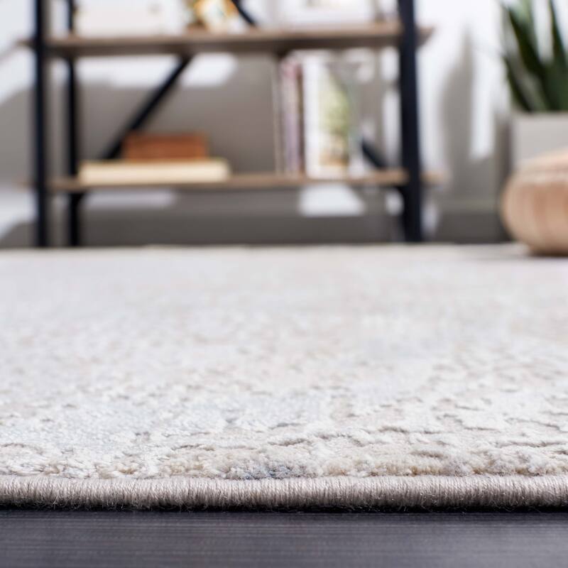SAFAVIEH Platinum Alexina Modern Abstract Fringe Viscose Rug