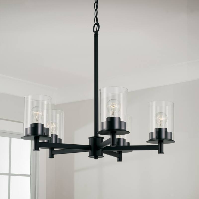 Mason 5-light Chandelier w/ Clear Glass