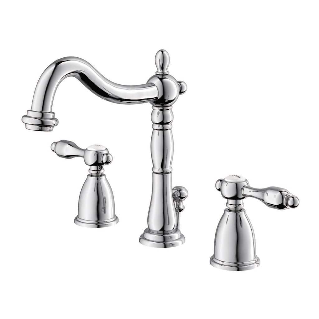 Kingston Brass Tudor Widespread Bathroom Faucet - Free Pop Up Drain