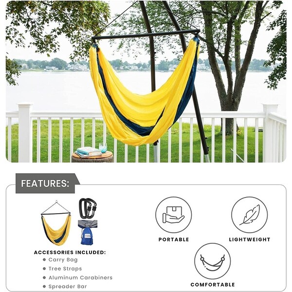 Ceara Patio Hammock Swing Chair With Carrying Pouch Portable