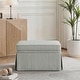 preview thumbnail 20 of 152, Rectangle Chenille Upholstered Storage Ottoman