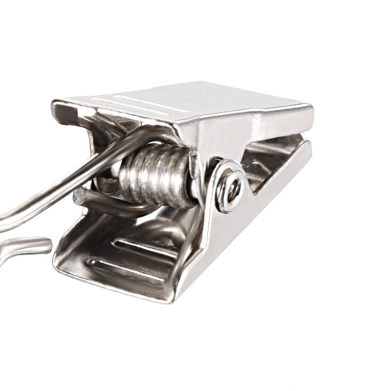 Curtain Clips Hooks Metal 1" Clip Length for Home Decoration Silver Tone 10 Pcs - Silver Tone