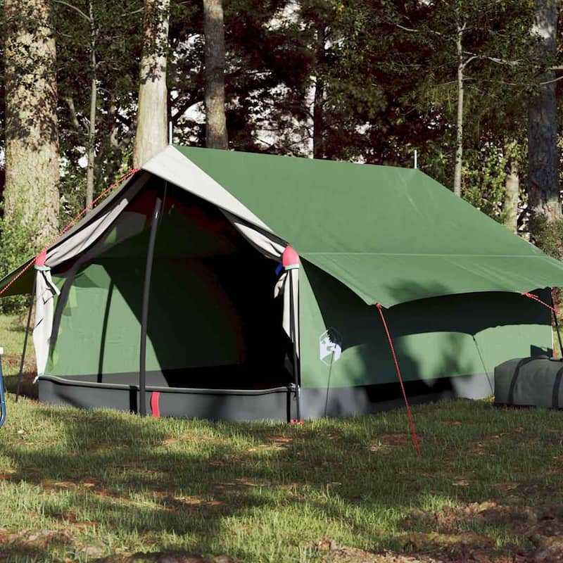 vidaXL Camping Tent 2-Person Waterproof - Green - 76 x 48 x 37.8 - 2 person