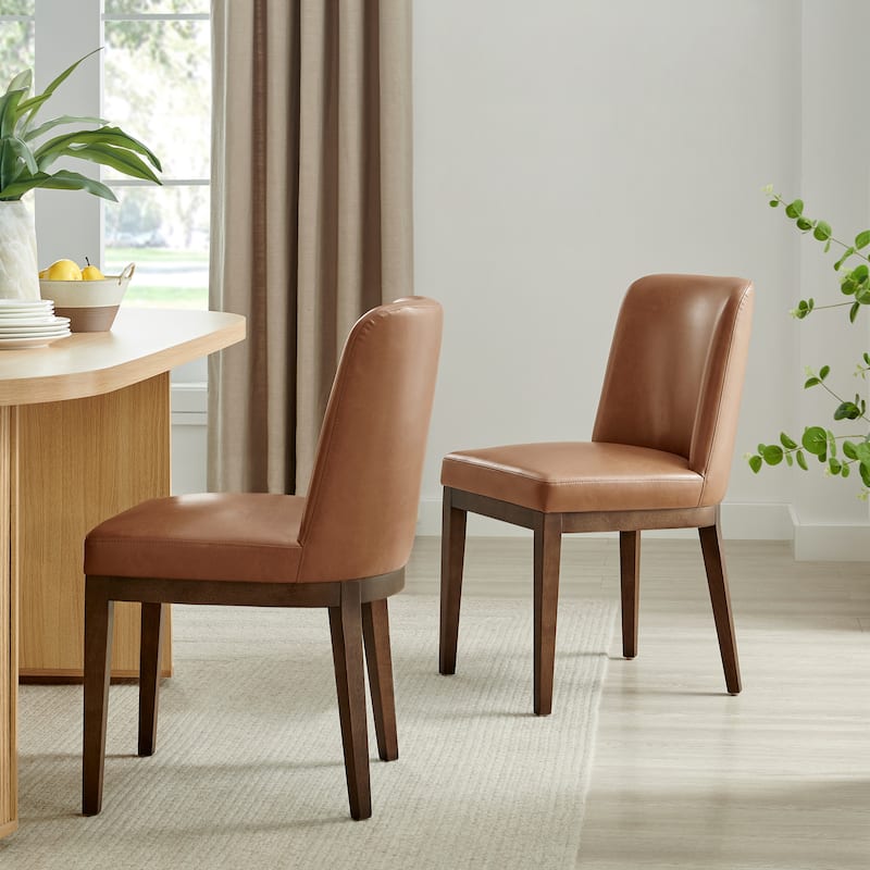 NPD Furniture Cayden Dining Chair - Borneo Chocolate - Faux Leather