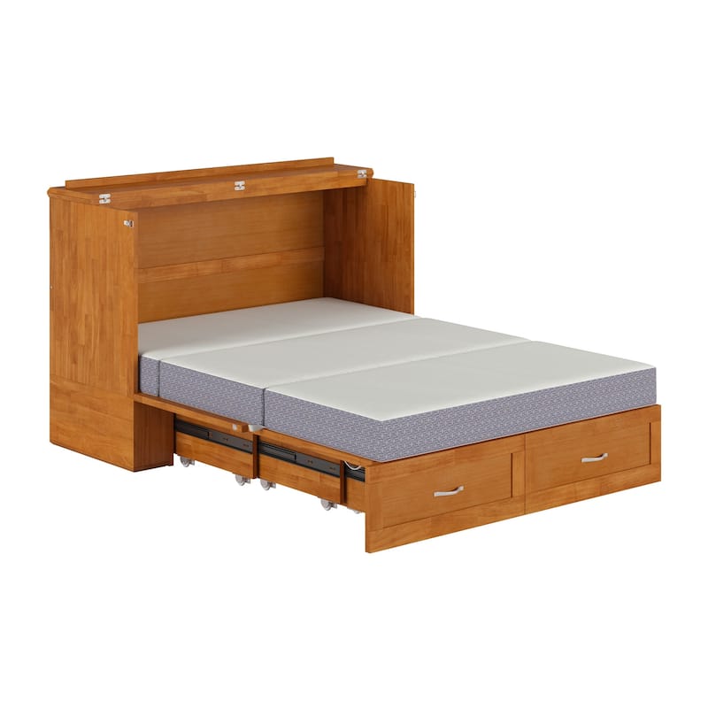 Hamilton Murphy Bed Chest with Mattress and Storage Drawer