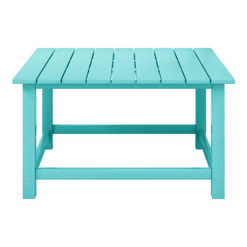 Altura Outdoor 5-Piece Adirondack Chair With Square Coffee Table Conversation Set