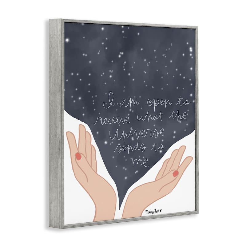 Stupell Receive What Universe Sends Framed Giclee Art Design By Mandy Ford Art + Illustration