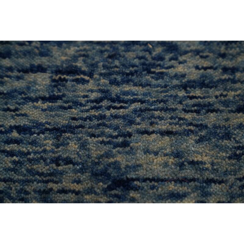 Hand Knotted Oriental 100% Wool Carpet Tribal Animal Pictorial Navy Blue & Blues Gabbeh Area Rug - 11' 9'' X 8' 11''