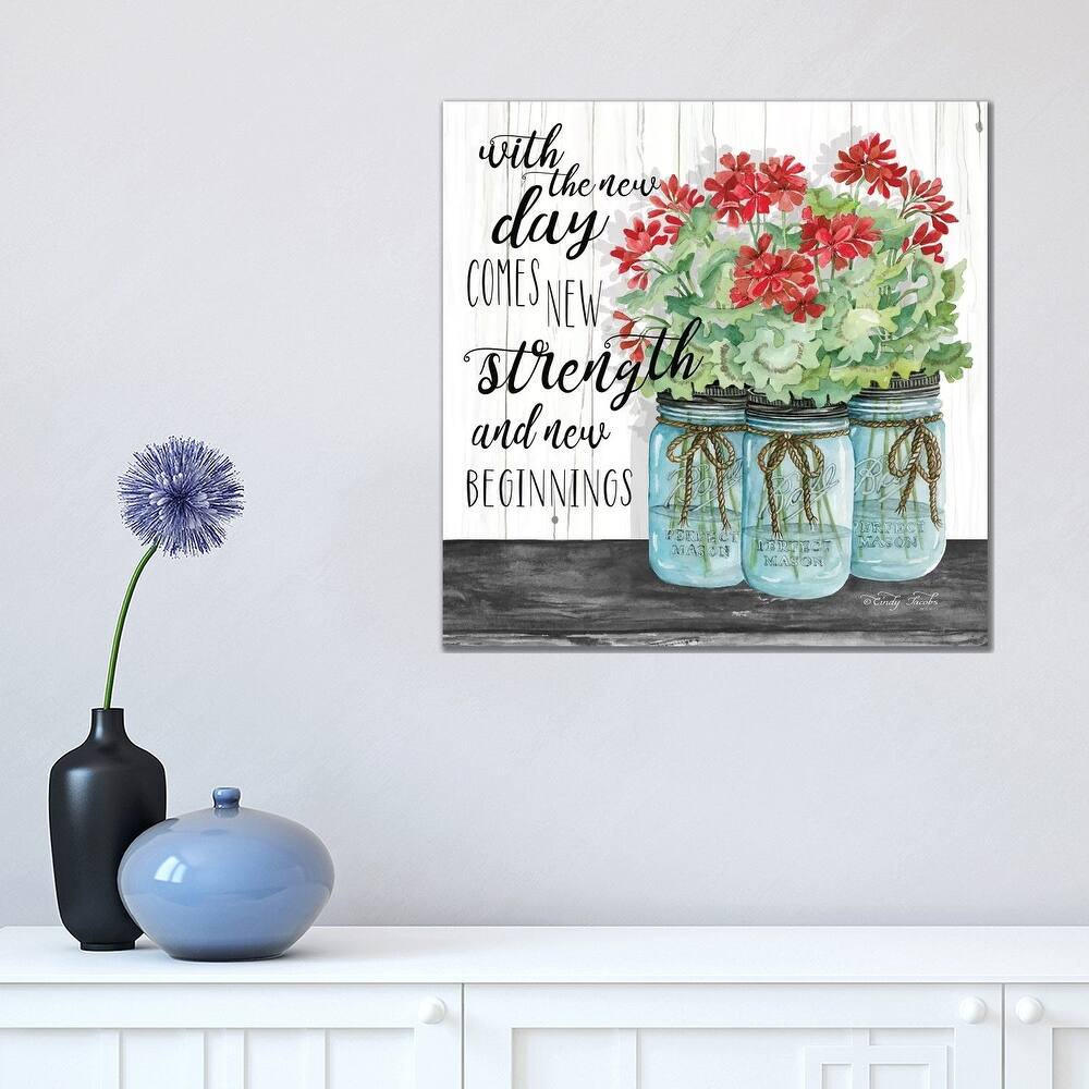 iCanvas "Blue Jars - New Beginnings" by Cindy Jacobs Canvas Print