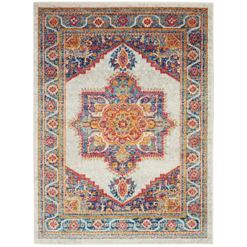 Nourison Persian Vintage Medallion Area Rug - 7'10" x 9'10" - Ivory/Multi - Rectangle