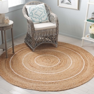 SAFAVIEH Handmade Natural Fiber Nelke Farmhouse Border Jute Rug