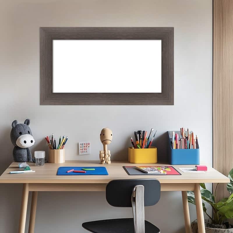 Amanti Art Hardwood Chocolate Framed Dry Erase Magnetic Board