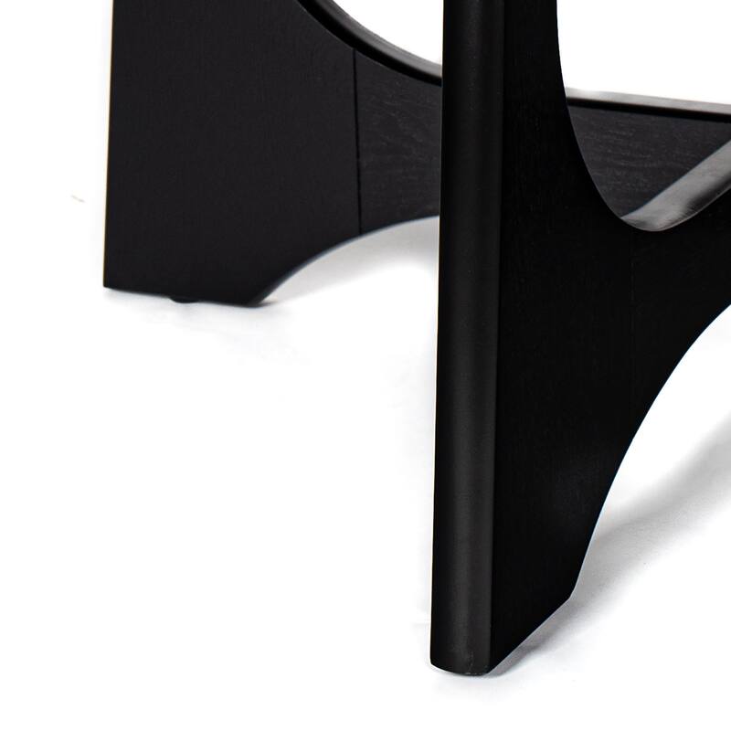 Contemporary Stylish Wooden Round Coffee Table With Eye-Catching Crossover Table Legs