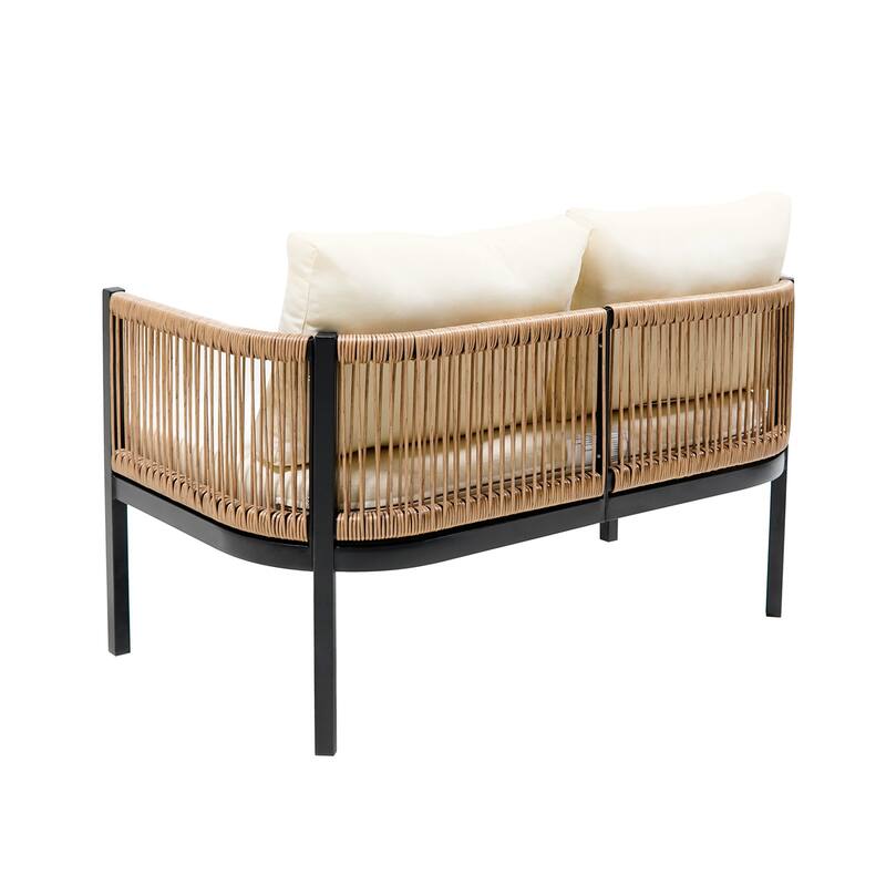 Modular Conversation Sets with Loveseat Sofa, Accent Chairs and Table