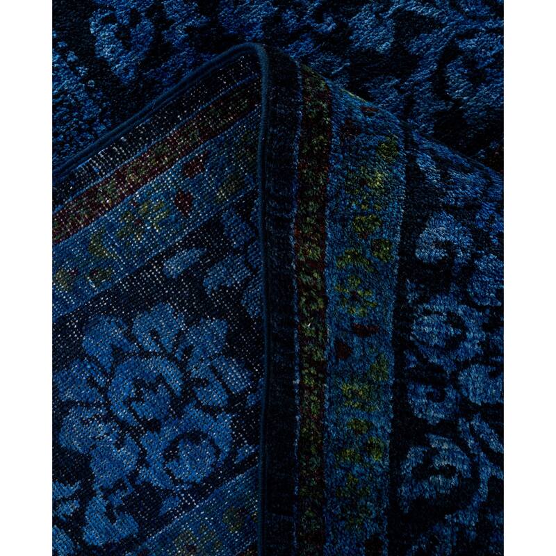 Overdyed One-of-a-Kind Hand-Knotted Area Rug - Blue - 4' 10" x 7' 7"