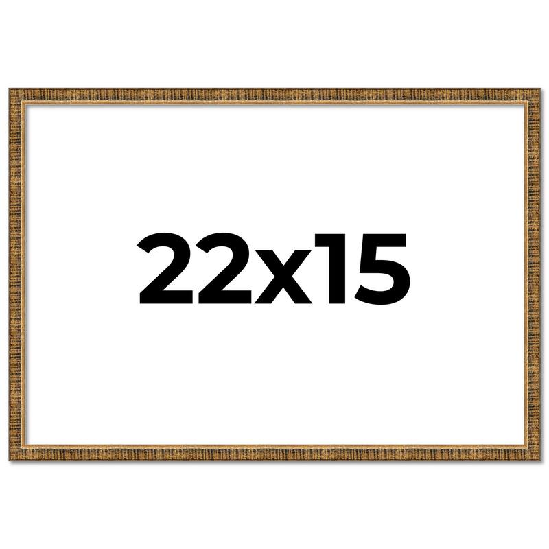 22x15 Frame Gold Solid Wood Picture Frame - Complete Modern Photo