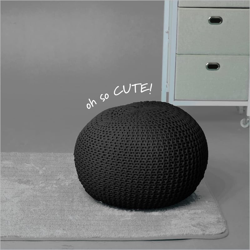 Urban Lifestyle Round Knit Pouf