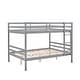 preview thumbnail 32 of 41, Full over Full Wooden Bunk Bed,High Guardrail,Ladder,Kids Teens,Dorm