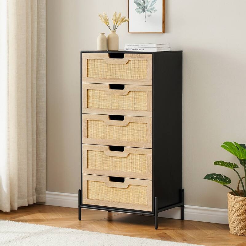 Rattan chest of drawers