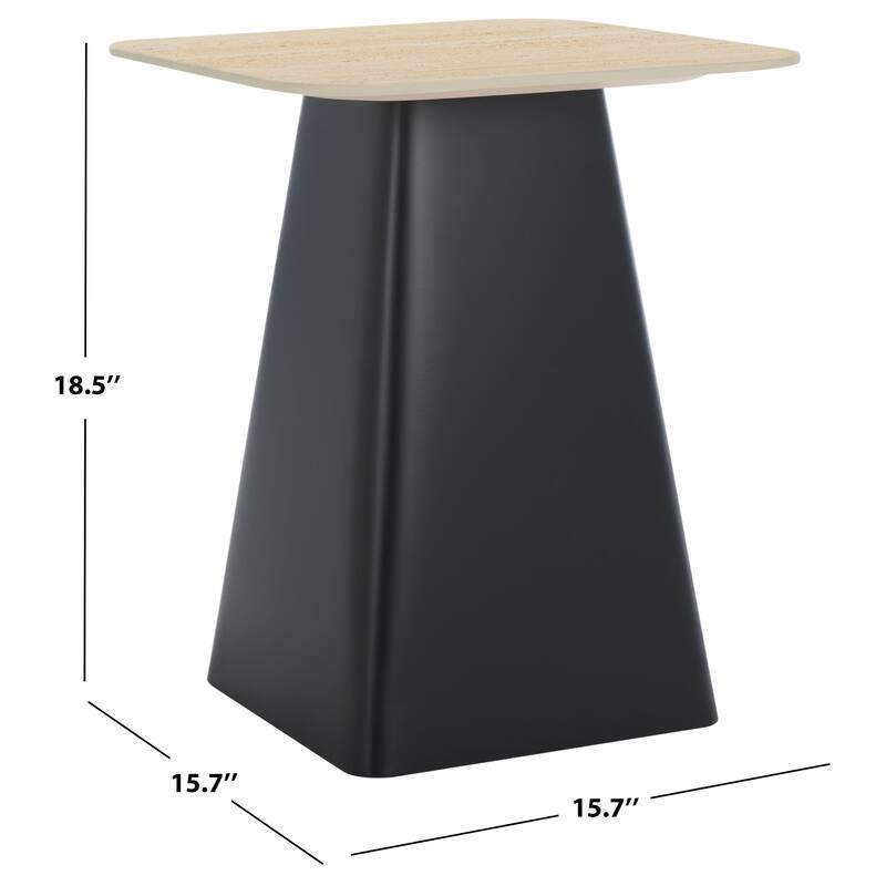 SAFAVIEH Home Fedo Tall Porcelain Side Table - 16"W x 16"D x 19"H