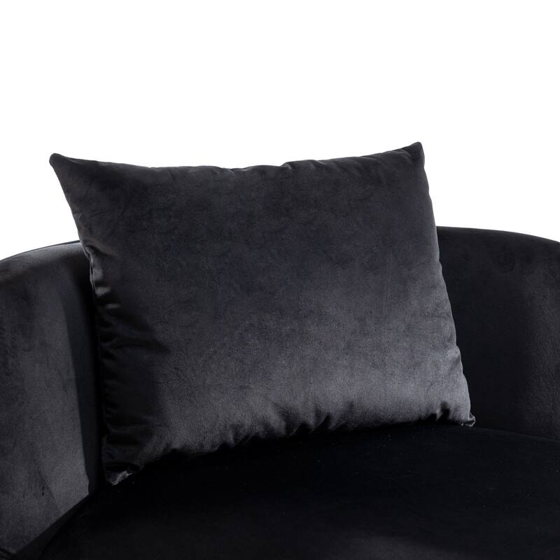 360 Degree Swivel Accent Chair Lounge Chair, Modern Barrel Chair Over-Sized Soft Chair with Seat Cushion