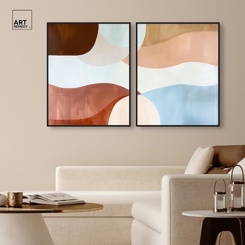 Evolving Shapes I Canvas Set of 2 by Art Remedy
