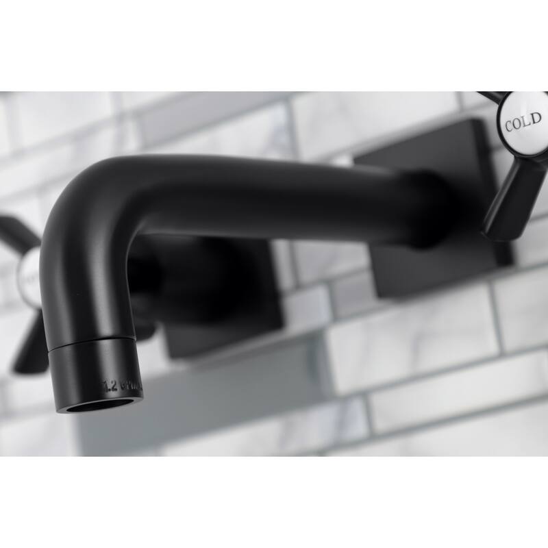 Millennium Two-Handle 3-Hole Wall Mount Bathroom Faucet