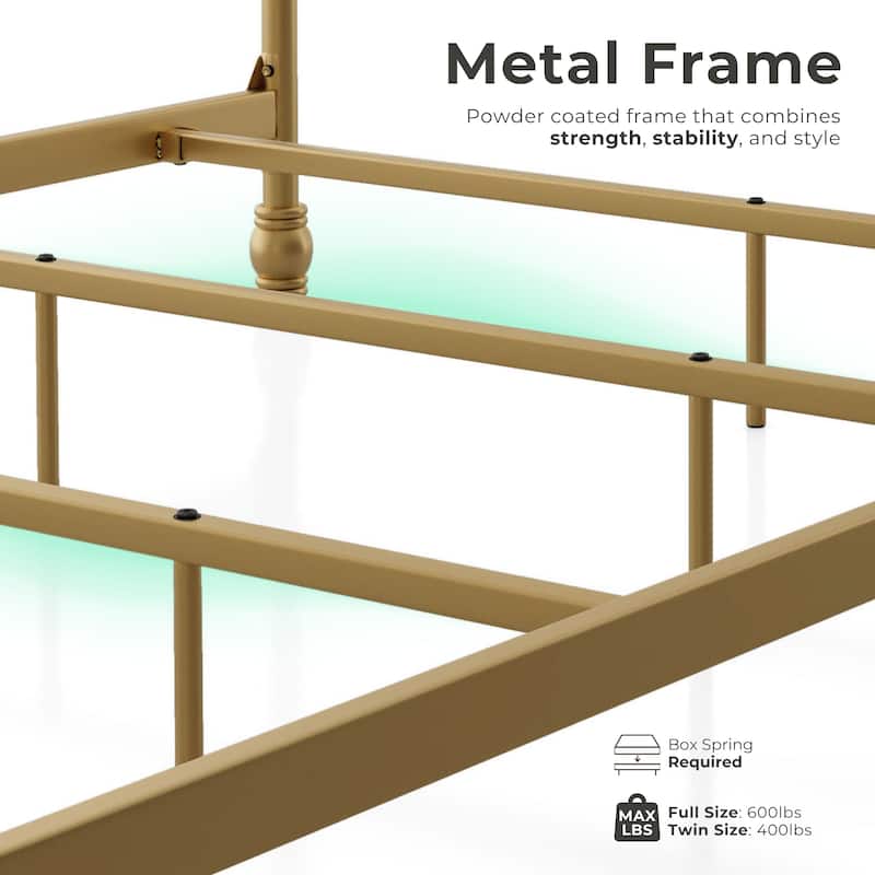 Furniture of America Wren Metal Twin Spindle Bed.