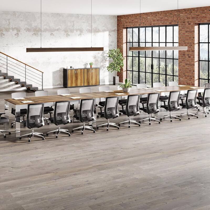 6.5FT Conference Table for 8-10 People, Modern Meeting Table for Office Conference Room