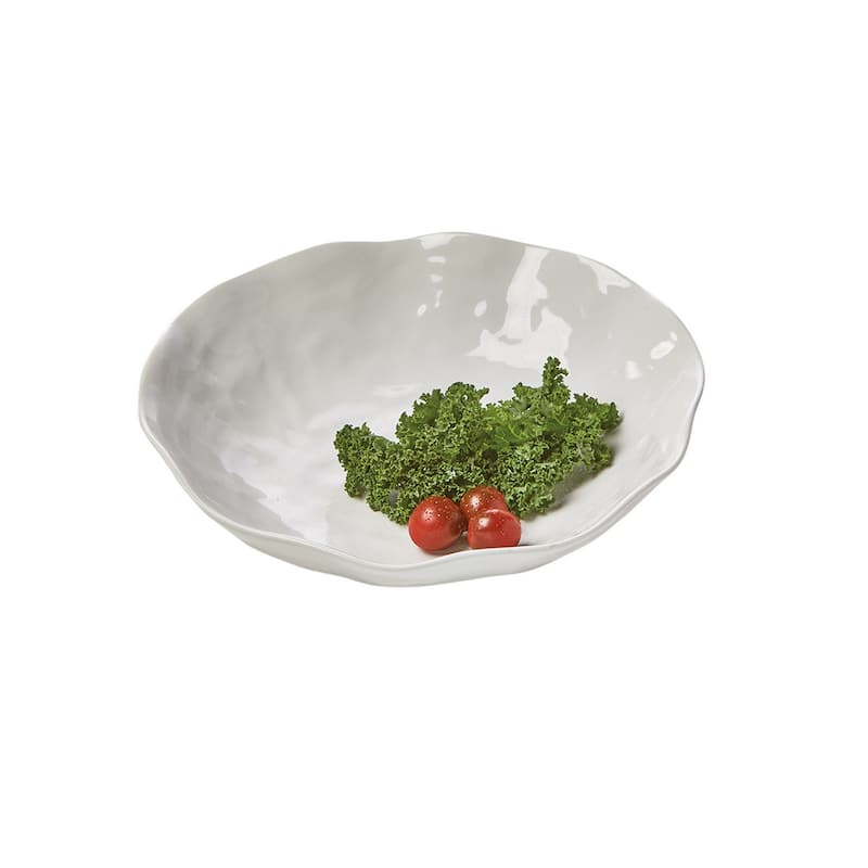 Formoso White Stoneware Serving Bowl Dinnerware Serving Dish Dishwasher Safe 14.0 inch, 12 oz.
