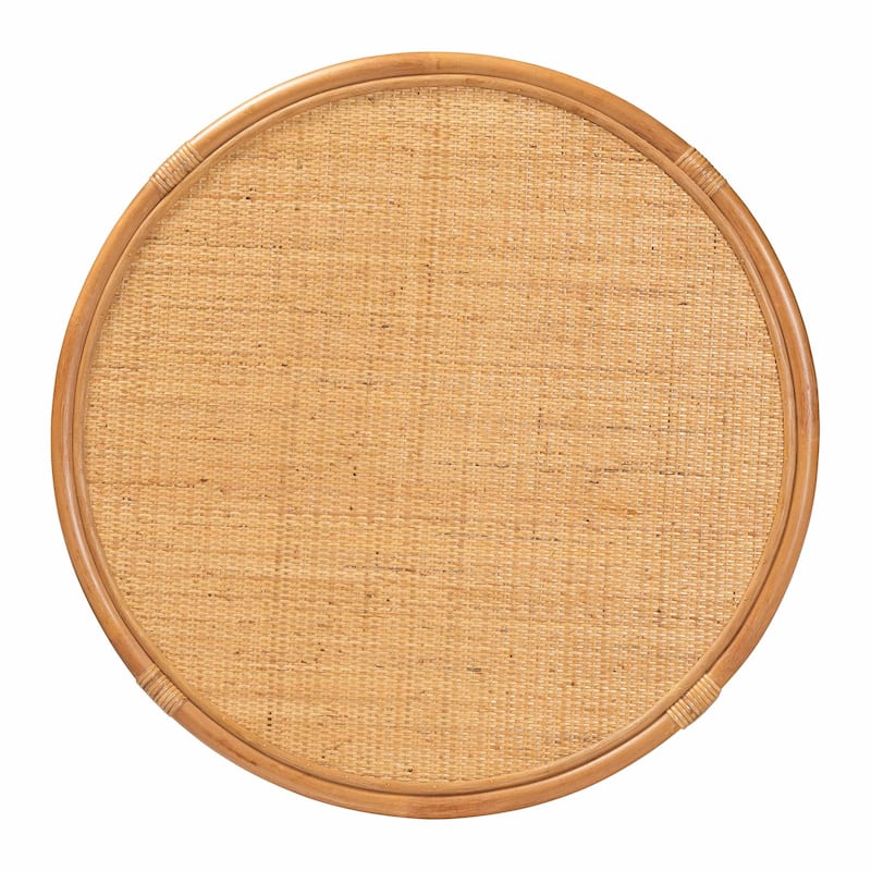 bali & pari Louis Modern Bohemian Natural Brown Rattan Coffee Table