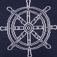 preview thumbnail 6 of 6, 10" x 10" Ship Wheel Knitted Throw Pillow - Blue