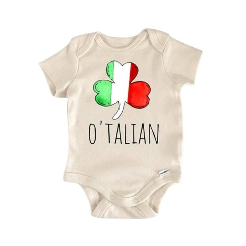 Irish Ireland Italy Italian - Baby Boy Girl Clothes Infant Bodysuit Funny Cute Newborn - Blue - 0-3M