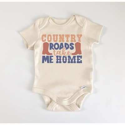 Country Roads - Baby Boy Girl Clothes Infant Bodysuit Funny Cute Newborn