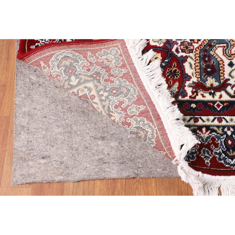 Victorian Style Kashan Turkish Rug Machine Made Oriental Red Carpet - 9'7" x 12'11"