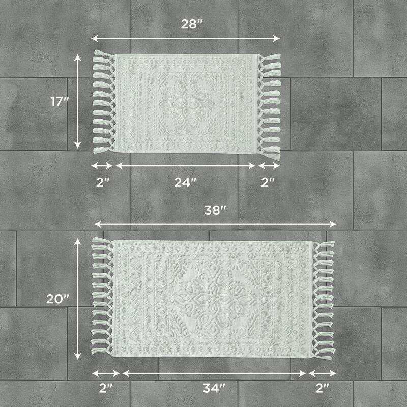 French Connection Nellore Fringe Cotton Bath Rug