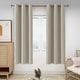 preview thumbnail 34 of 135, Deconovo Grommet Room Darkening Curtains, Set of 4 Panels 38x63 Inch - Light Beige