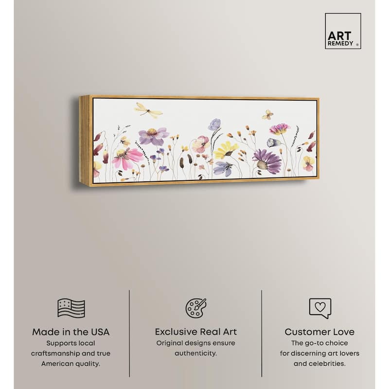 Floral Over Door Art Panoramic Canvas by Art Remedy
