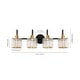 preview thumbnail 29 of 37, Chrome/ Black/ Gold Modern Over Mirror Crystal Bathroom Restroom Wall Lighting Fixtures Bath Lights Vanity Light