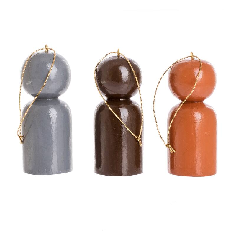 Novica Handmade Love Sloth Reclaimed Wood Ornaments (Set Of 3)