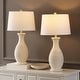 preview thumbnail 2 of 12, SAFAVIEH Lighting Bentlee Grey 30-inch LED Table Lamp (Set of 2) - 15"W x 15"D x 30"H Brass Gold