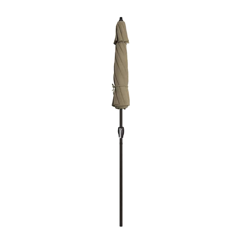 North Bend 7.5 Crank Lift Auto Tilt Patio Umbrella with Outdoor Rated Olefin Fabric by Havenside Home