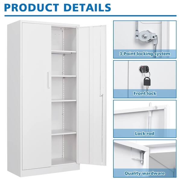 STANI Wall Mount Metal Cabinet With Up-Flip Doors,Wall Hanging Storage Cabinets With Locking Doors,Lockable Tool Chest Cabinet For Garage Basement