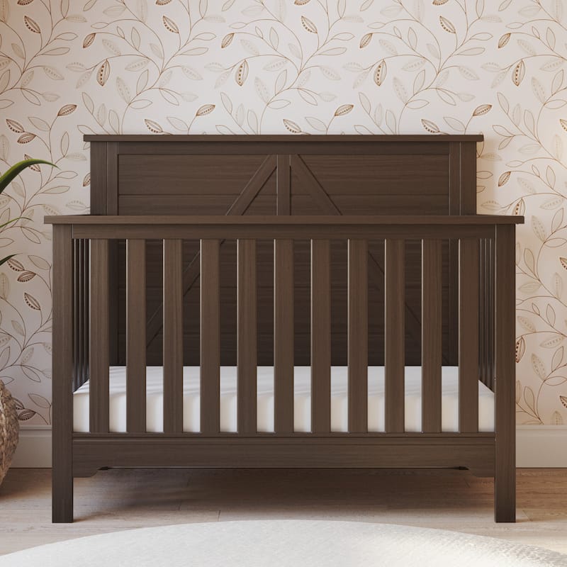 Forever Eclectic Woodland 4-in-1 Convertible Baby Crib - Brushed Truffle