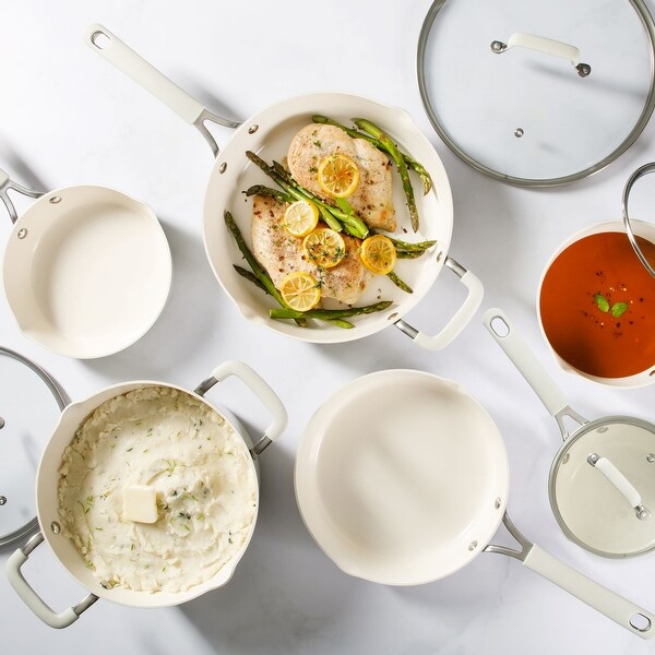 Martha Stewart Heathland 10-Piece Ceramic Nonstick Cookware Set