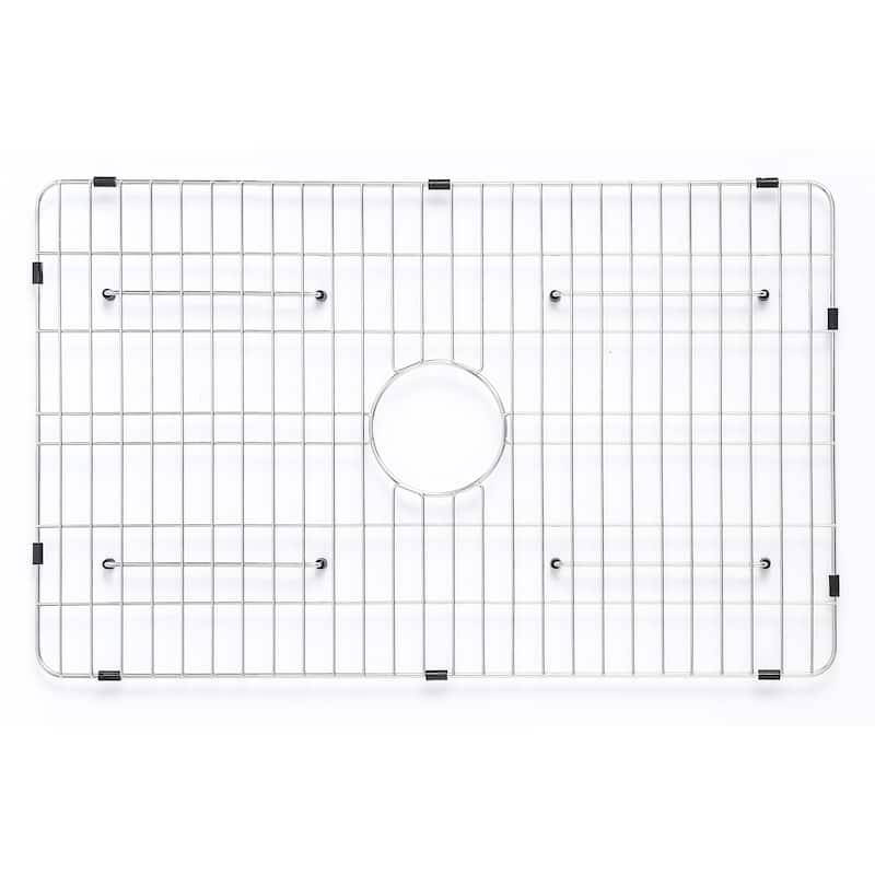ALFI Brand White Smooth Apron Workstation 30" x 20" Single Bowl Step Rim Fireclay Farm Sink with Accessories
