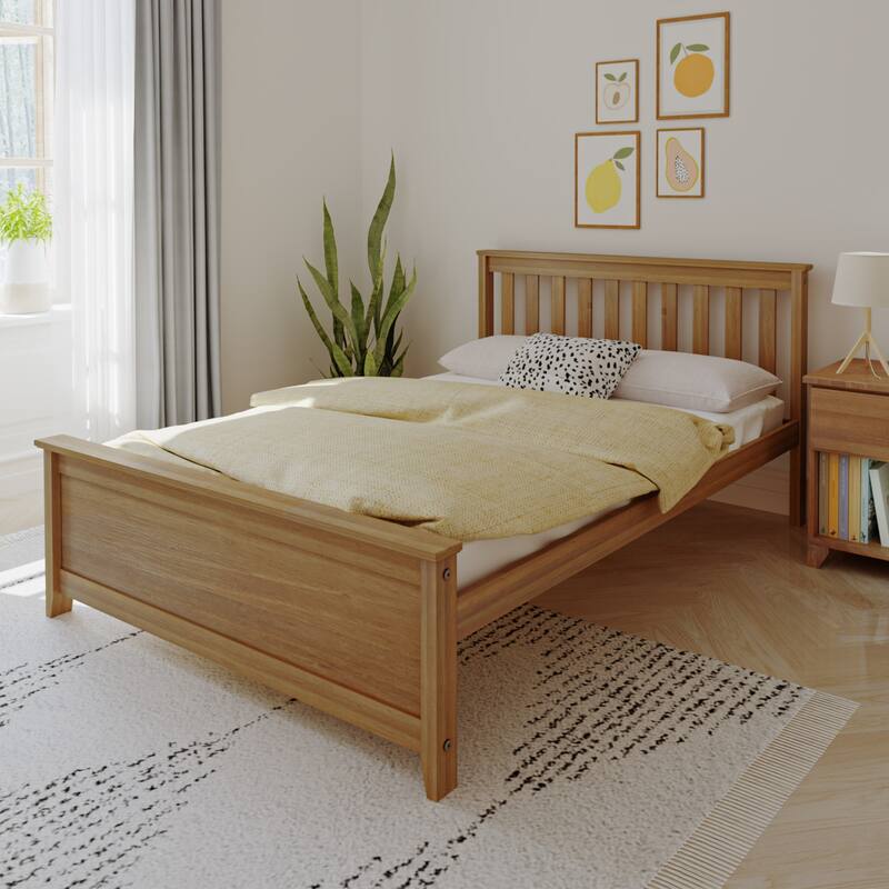 Max and Lily Full Size Platform Bed - Pecan